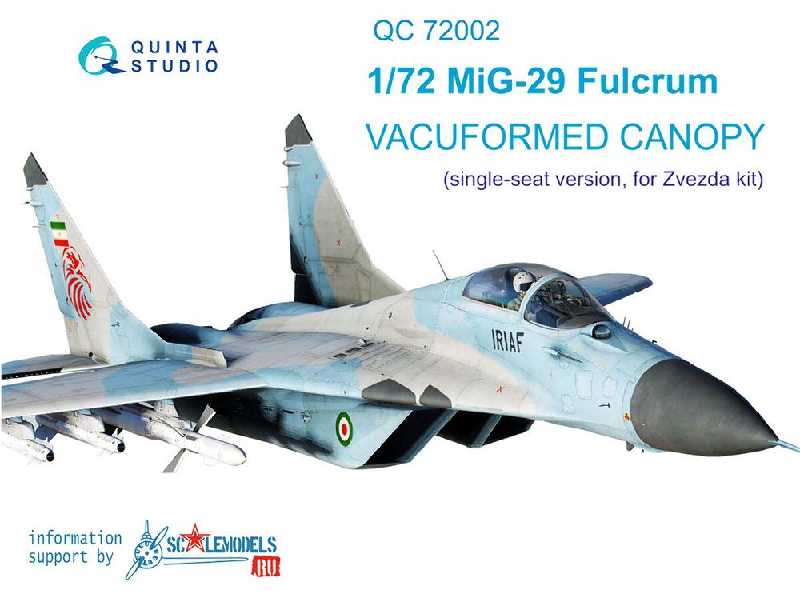 Mig-29 Vacuformed Clear Canopy - image 1 Mig-29 Vacuformed Clear Canopy - image 1