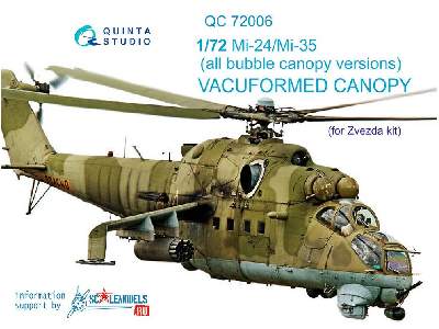 Mi-24/35 All Bubble-version Vacuformed Clear Canopy - image 1