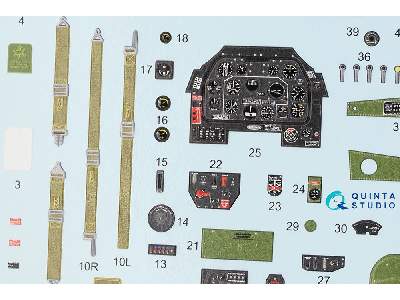 P-51d (Early) 3d-printed & Coloured Interior On Decal Paper - image 4