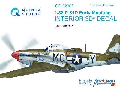 P-51d (Early) 3d-printed & Coloured Interior On Decal Paper - image 12