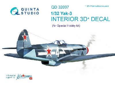 Yak-3 3d-printed & Coloured Interior (For Special Hobby Kit) - image 1