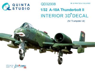 A-10a 3d-printed & Coloured Interior On Decal Paper - image 1