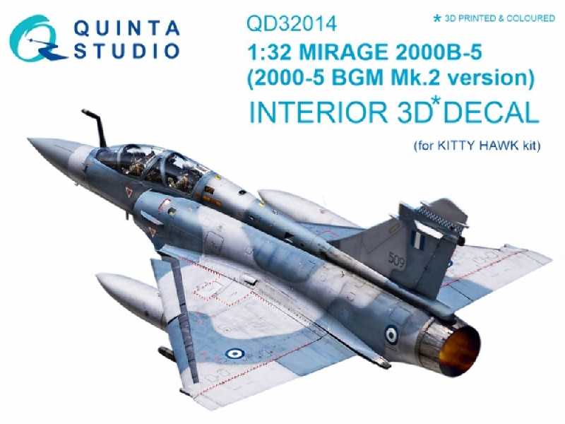 Mirage 2000b-5 (2000-5bgm Mk2) 3d-printed & Coloured Interior On Decal Paper - image 1