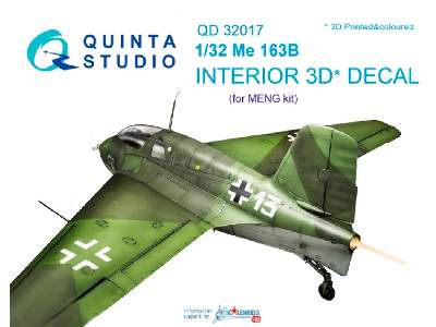 Me 163b 3d-printed And Coloured Interior On Decal Paper - image 1