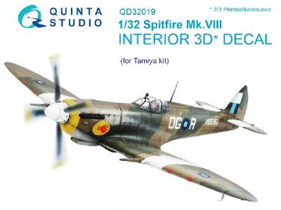 Spitfire Mk.Viii 3d-printed & Coloured Interior On Decal Paper - image 1