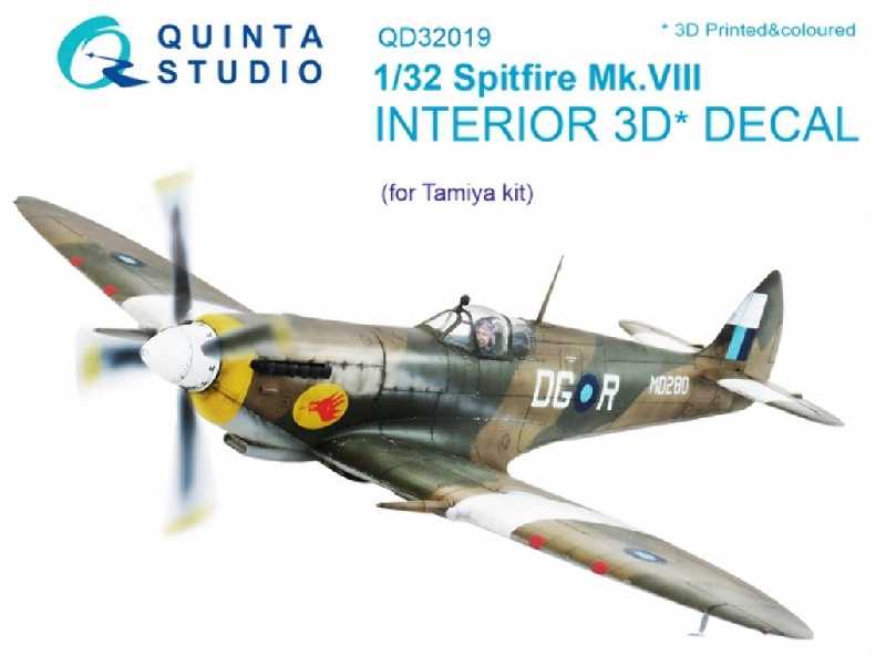 Spitfire Mk.Viii 3d-printed & Coloured Interior On Decal Paper - image 1