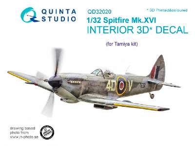 Spitfire Mk.Xvi 3d-printed And Coloured Interior On Decal Paper - image 1