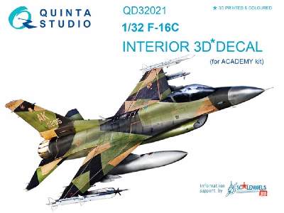 F-16c 3d-printed & Coloured Interior On Decal Paper - image 1