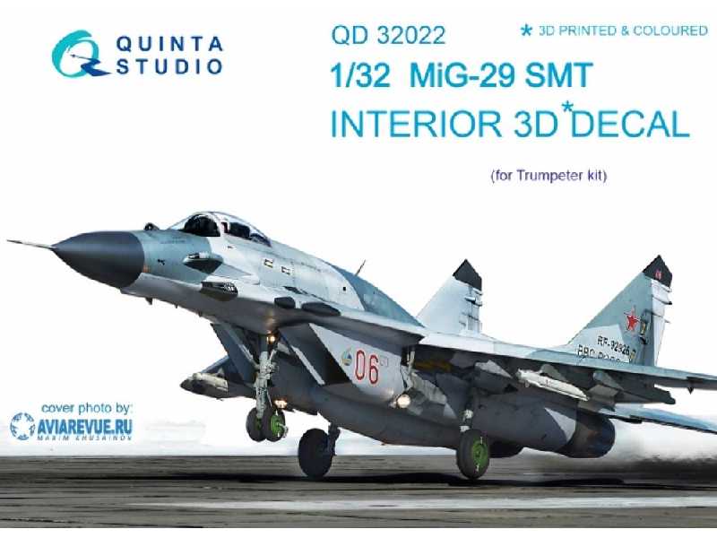 Mig-29smt 3d-printed & Coloured Interior On Decal Paper - image 1