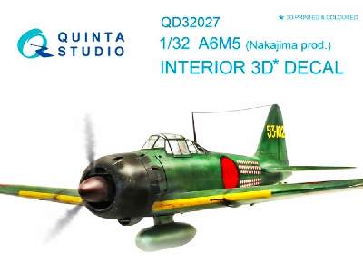 A6m5 Nakajima Prod. 3d-printed And Coloured Interior On Decal Paper - image 1