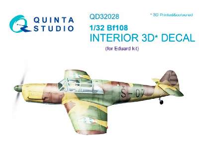 Bf 108 3d-printed And Coloured Interior On Decal Paper - image 1