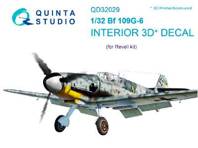 Bf 109g-6 3d-printed And Coloured Interior On Decal Paper - image 1