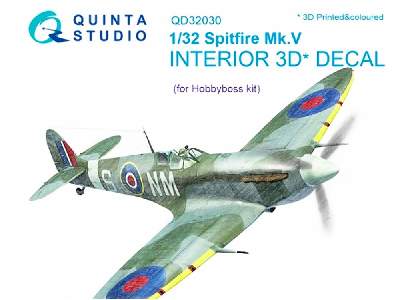 Spitfire Mk.V 3d-printed And Coloured Interior On Decal Paper - image 1