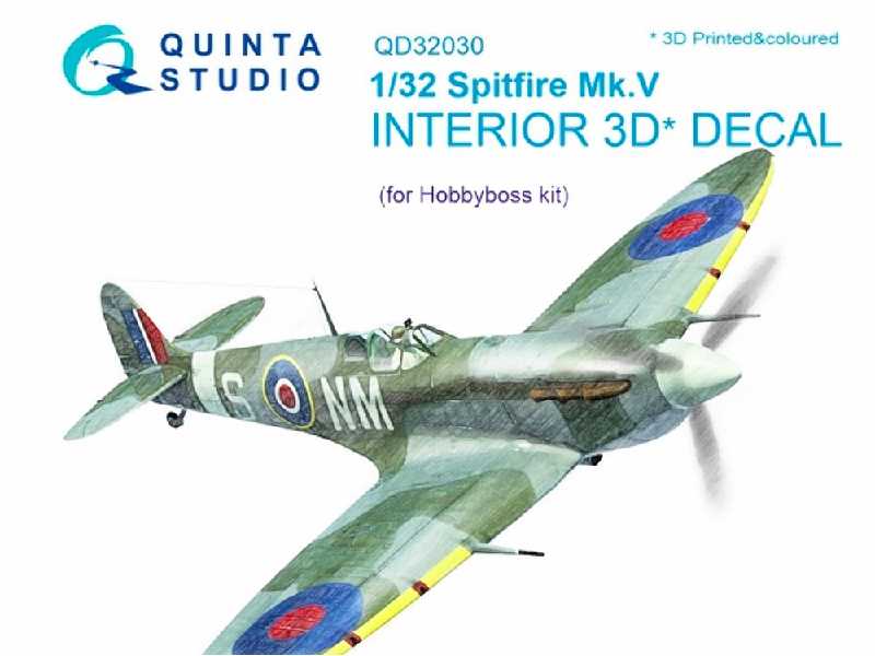 Spitfire Mk.V 3d-printed And Coloured Interior On Decal Paper - image 1