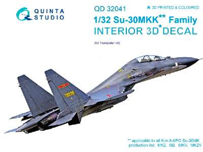 Su-30mkk 3d-printed And Coloured Interior On Decal Paper - image 1