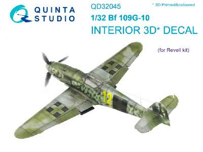Bf 109g-10 3d-printed And Coloured Interior On Decal Paper - image 1