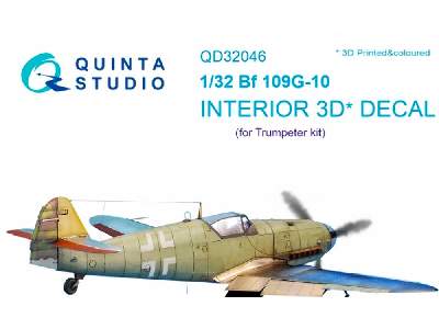 Bf 109g-10 3d-printed And Coloured Interior On Decal Paper - image 1