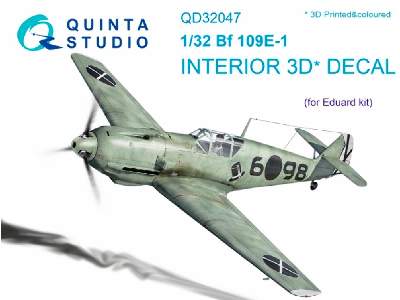 Bf 109e-1 3d-printed And Coloured Interior On Decal Paper - image 1