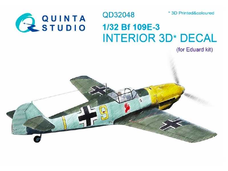 Bf 109e-3 3d-printed And Coloured Interior On Decal Paper - image 1