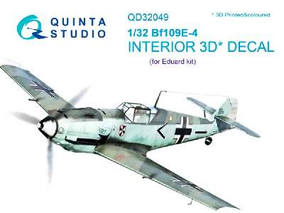 Bf 109e-4 3d-printed And Coloured Interior On Decal Paper - image 1