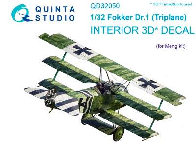 Fokker Dr.1 3d-printed And Coloured Interior On Decal Paper - image 1
