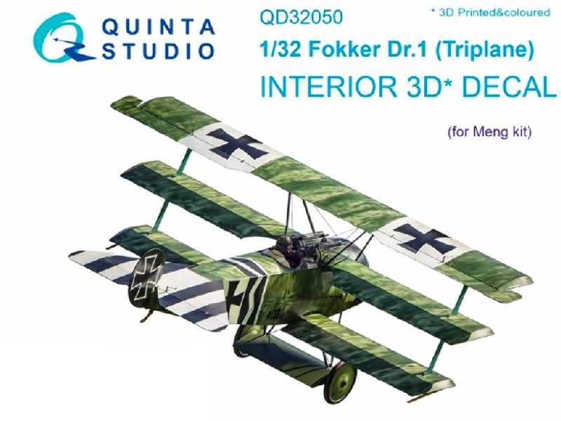 Fokker Dr.1 3d-printed And Coloured Interior On Decal Paper - image 1