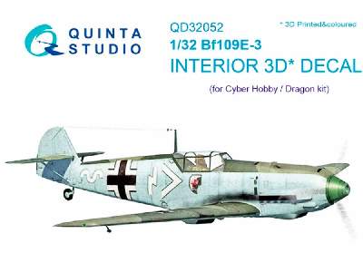 Bf 109e-3 3d-printed And Coloured Interior On Decal Paper - image 1
