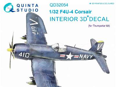 F4u-4 3d-printed And Coloured Interior On Decal Paper - image 1