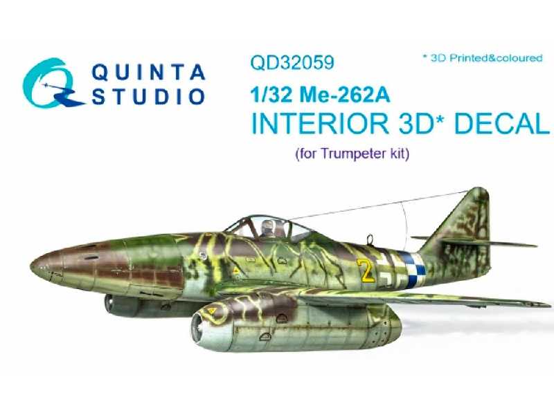 Me-262a 3d-printed And Coloured Interior On Decal Paper - image 1