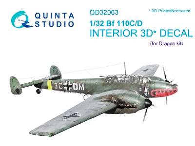 Bf 110c/D 3d-printed And Coloured Interior On Decal Paper - image 1