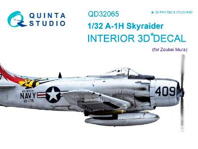 A-1h Skyraider 3d-printed And Coloured Interior On Decal Paper - image 1
