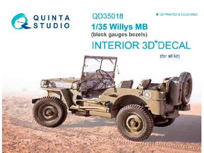 Willys Mb 3d-printed And Coloured Interior On Decal Paper - image 1