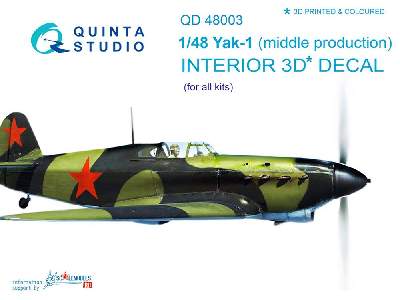 Yak-1 (Mid. Production) 3d-printed & Coloured Interior On Decal Paper - image 1