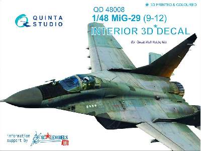 Mig-29 (9-12) 3d-printed & Coloured Interior On Decal Paper - image 1