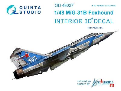 Mig-31b 3d-printed & Coloured Interior On Decal Paper - image 1