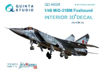 Mig-31bm 3d-printed & Coloured Interior On Decal Paper - image 1