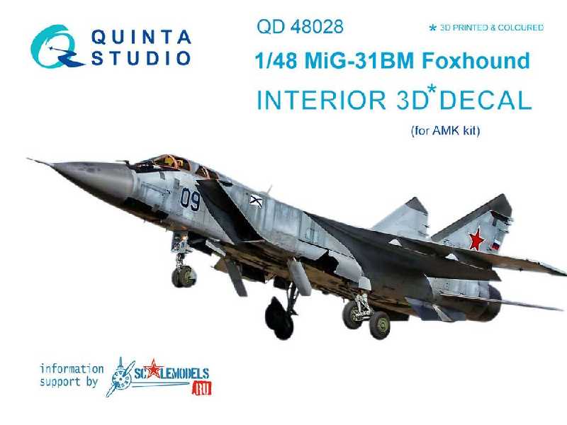 Mig-31bm 3d-printed & Coloured Interior On Decal Paper - image 1