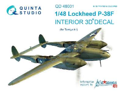 P-38f 3d-printed & Coloured Interior On Decal Paper - image 1