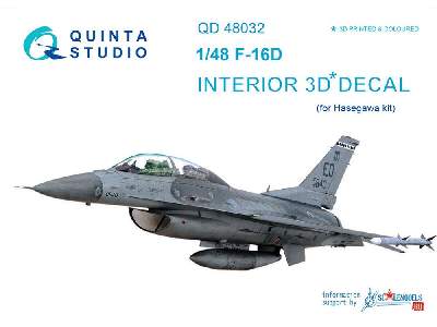 F-16d 3d-printed & Coloured Interior On Decal Paper - image 1