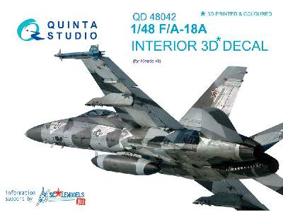 F/A-18a 3d-printed & Coloured Interior On Decal Paper - image 1