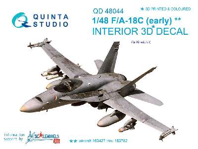 F/A-18&#1057; (Early) 3d-printed & Coloured Interior On Decal Paper - image 1