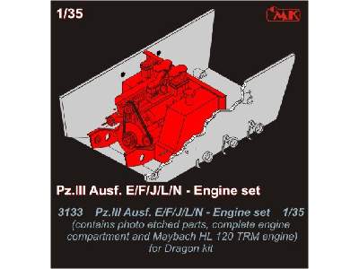 Pz.III Ausf.E/F/J/L/N engine set (Dra) - image 1