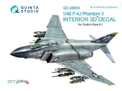 F-4j 3d-printed & Coloured Interior On Decal Paper (For Zoukeimura Kit) - image 1