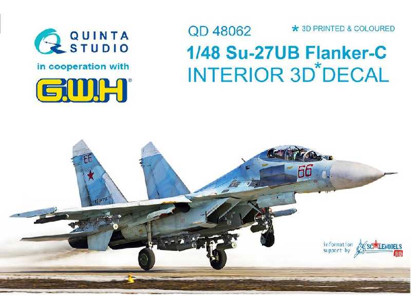 Su-27ub 3d-printed & Coloured Interior On Decal Paper - image 1