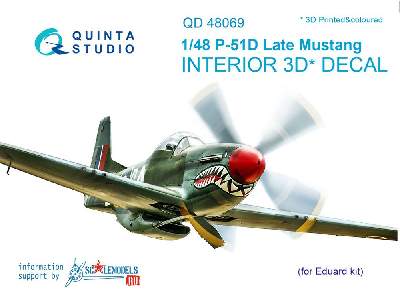 P-51d (Late) 3d-printed & Coloured Interior On Decal Paper - image 1