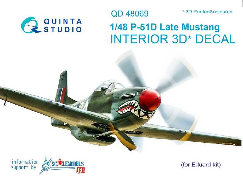 P-51d (Late) 3d-printed & Coloured Interior On Decal Paper - image 1