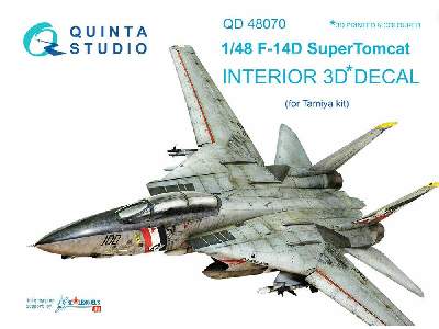 F-14d 3d-printed & Coloured Interior On Decal Paper (For Tamiya Kit) - image 1
