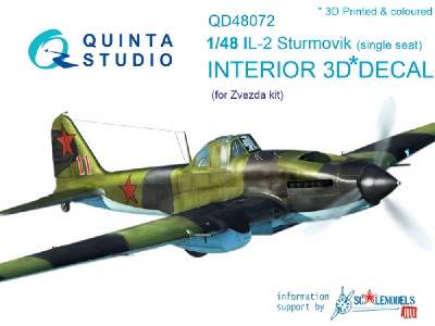 Il-2 Single Seat 3d-printed & Coloured Interior On Decal Paper - image 1
