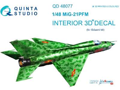 Mig-21pfm (Emerald Color Panels) 3d-printed & Coloured Interior On Decal Paper - image 1