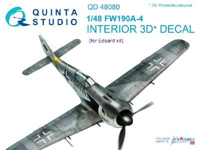 Fw 190a-4 3d-printed & Coloured Interior On Decal Paper - image 1